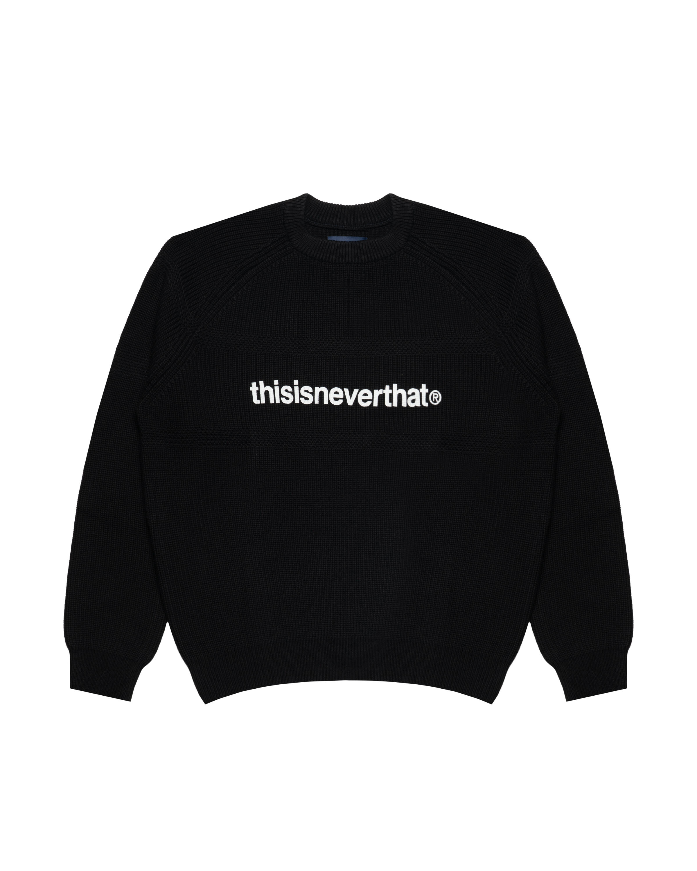 thisisneverthat ネバザ ニット 即完売品 Thisisneverthat T-Logo Knit Sweater | TN253KKNPK01-BLK | AFEW STORE